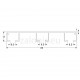 TRIPLE WHITE RAIL CURTAIN RAILS